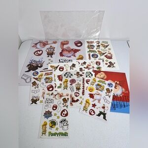 Captain Underpants Lot Stickers Temporary Tattoos Mini Blank Note Book